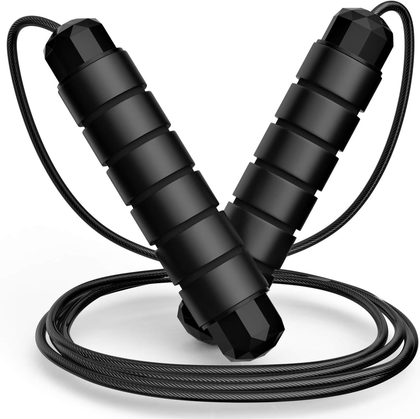Corde à sauter rapide anti-enchevêtrement avec câble et roulements à billes