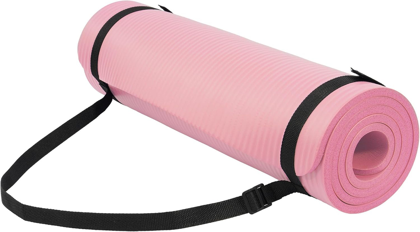 Tapis de yoga anti-déchirure avec sangle de transport