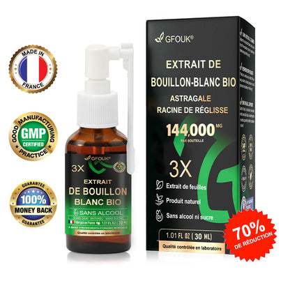 💥💖 GFOUK® Spray de Nettoyage Pulmonaire au Bouillon-blanc Concentré 3X — Pour la difficulté à expectorer, l'essoufflement, l'excès de mucus, la bronchite et les infections pulmonaires
