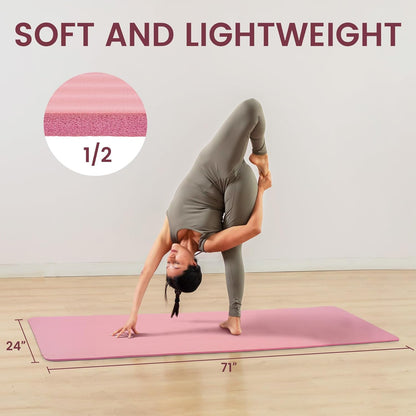 Tapis de yoga anti-déchirure avec sangle de transport