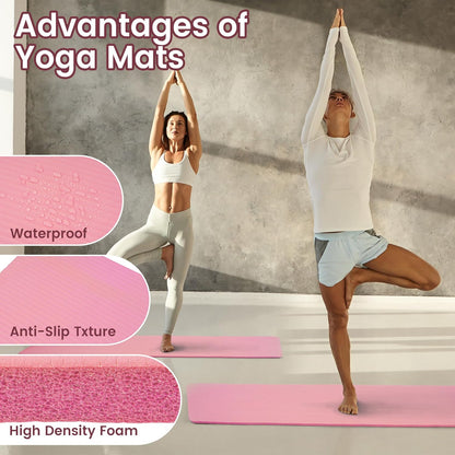 Tapis de yoga anti-déchirure avec sangle de transport