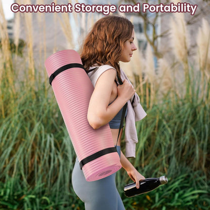 Tapis de yoga anti-déchirure avec sangle de transport