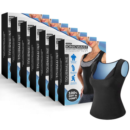 Gilet correcteur de posture grande taille IONICWAIST à la tourmaline