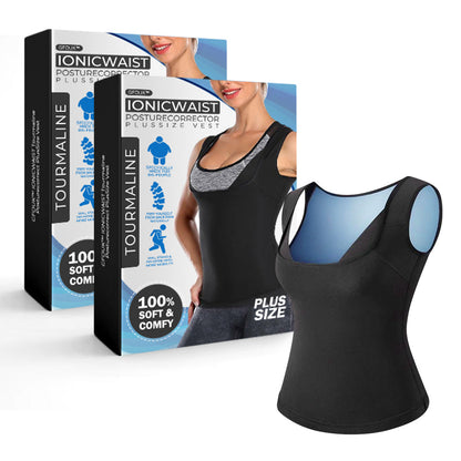 Gilet correcteur de posture grande taille IONICWAIST à la tourmaline