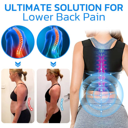 Gilet correcteur de posture grande taille IONICWAIST à la tourmaline