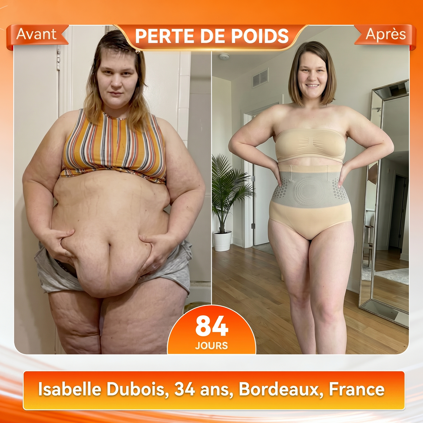 GFOUK® Short 4-en-1 sculptant et brûle-graisse aux microparticules de Moringa et de Berbérine