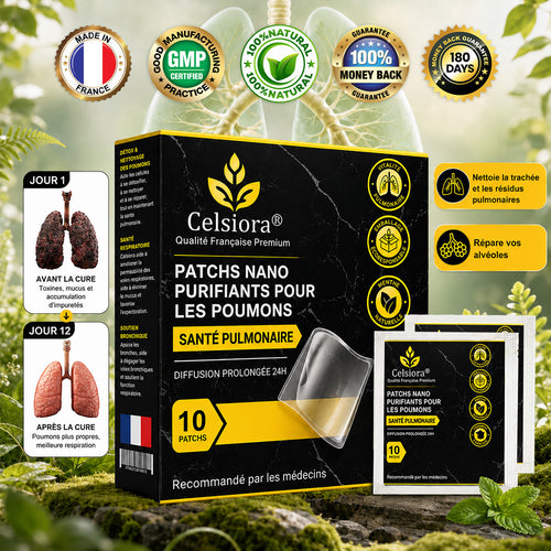 💥💝Celsiora® Patchs Nano Purifiants pour les Poumons (Pour mucus tenace, BPCO, oppression thoracique, essoufflement, toux persistante, pneumonie)